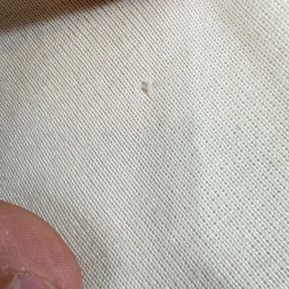 GISPA Dress Womens Medium Cream Knit Wool Crewneck Classic Neutral Minimalist - Picture 3 of 13